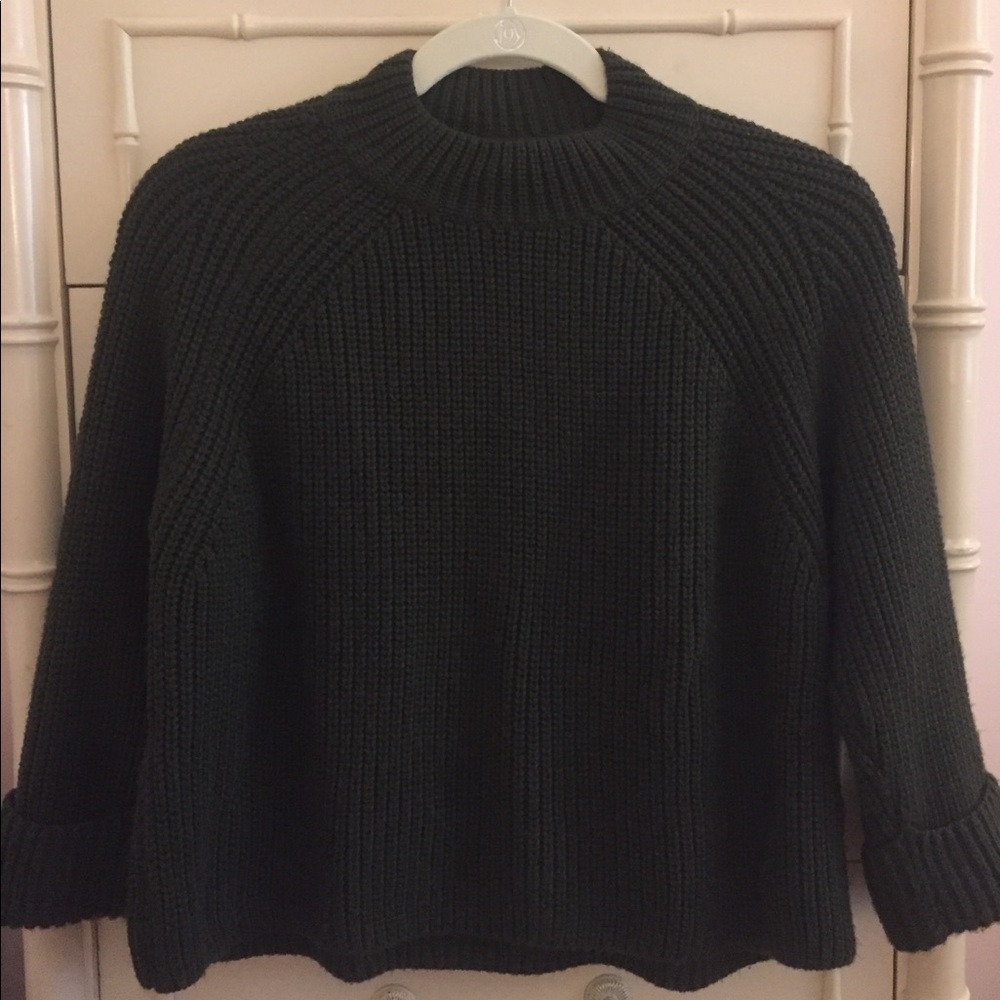 Dark Green Topshop Turtleneck Sweater Size 8